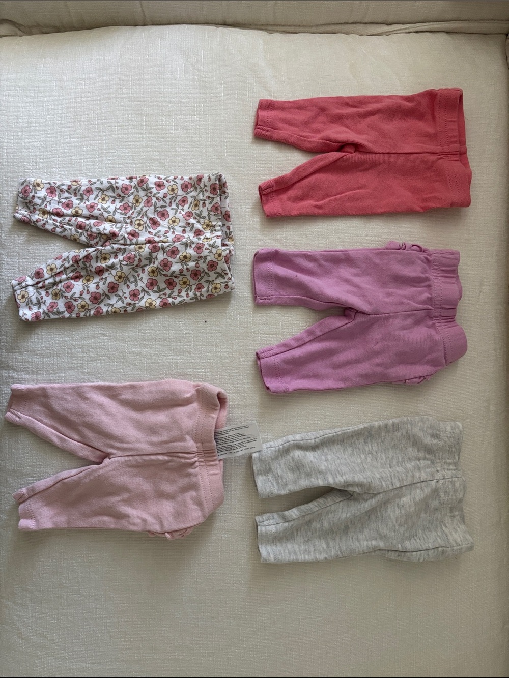 Mixed Brands Girls Multipack Sweatpants in Floral, Coral, Lavender, Pink & Gray